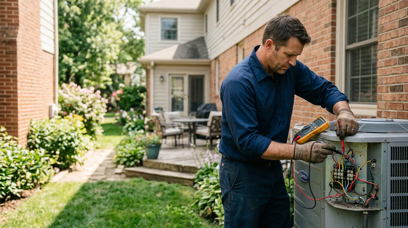 HVAC technician working near Bryan, TX